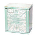 Ocean Star Tiffany Blue Glass Jewelry Chest 5 Drawer Jewelry Organizer