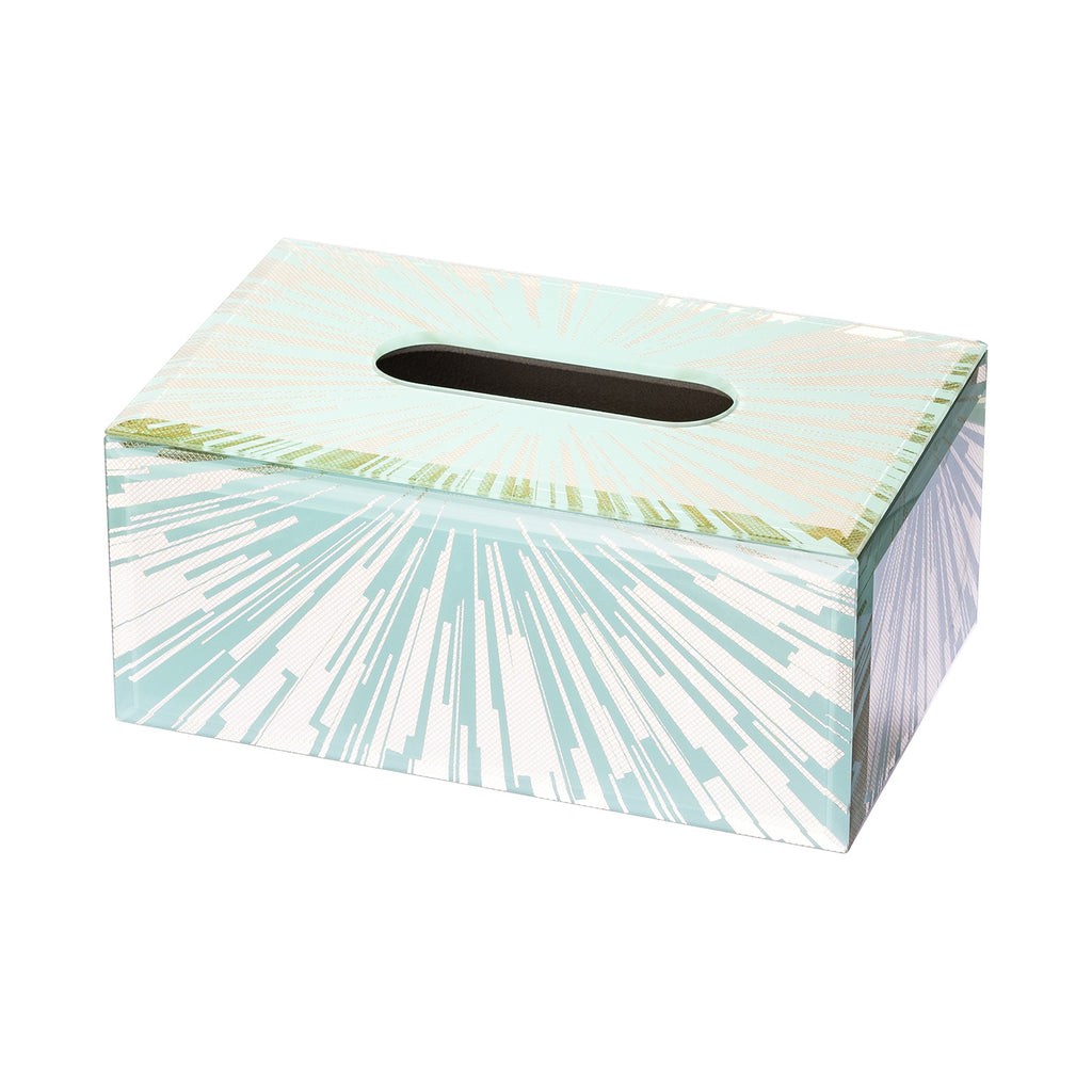 Luxury Radiant Pattern Tissue Box, Handcrafted Decorative Napkin Holder for Dresser & Living Room