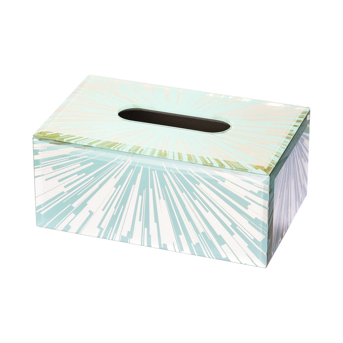 Luxury Radiant Pattern Tissue Box, Handcrafted Decorative Napkin Holder for Dresser & Living Room